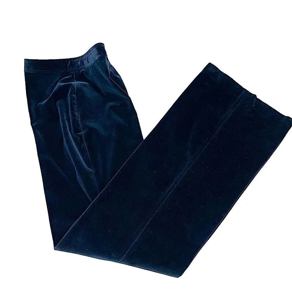 Vintage Ray Marjory Black Velour Wide leg evening trousers